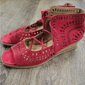 Vaneli Gladiator Wedge Cut Out Sandals 11